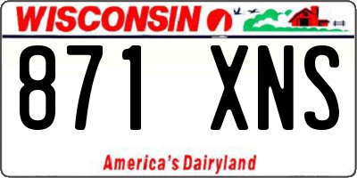 WI license plate 871XNS