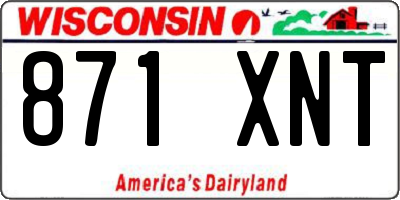 WI license plate 871XNT