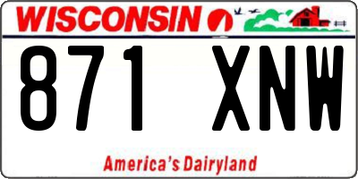 WI license plate 871XNW