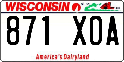 WI license plate 871XOA