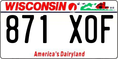 WI license plate 871XOF