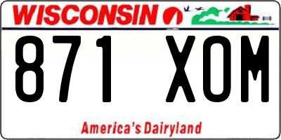 WI license plate 871XOM