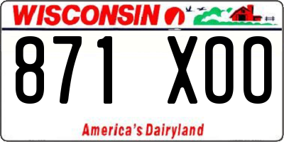 WI license plate 871XOO