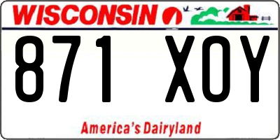 WI license plate 871XOY