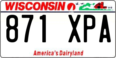 WI license plate 871XPA