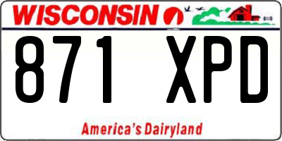 WI license plate 871XPD