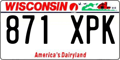 WI license plate 871XPK
