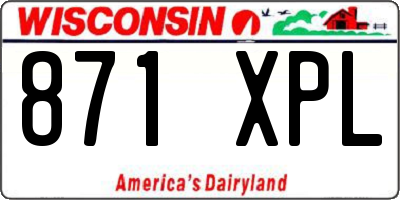 WI license plate 871XPL