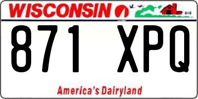 WI license plate 871XPQ