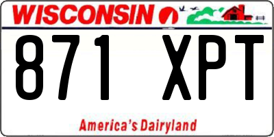WI license plate 871XPT