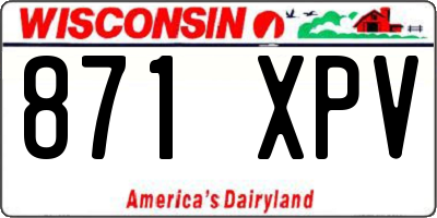 WI license plate 871XPV