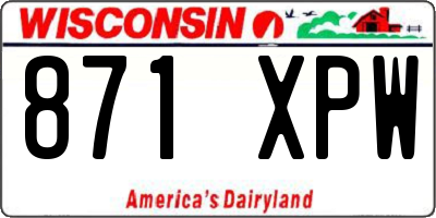 WI license plate 871XPW