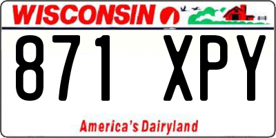 WI license plate 871XPY