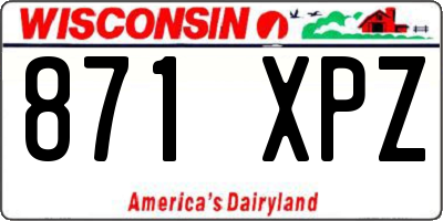 WI license plate 871XPZ