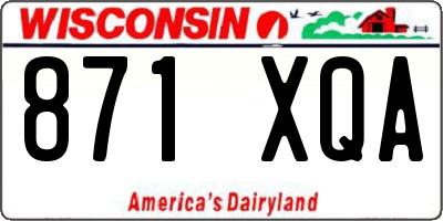 WI license plate 871XQA