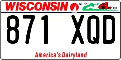 WI license plate 871XQD