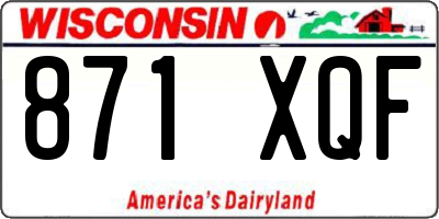WI license plate 871XQF