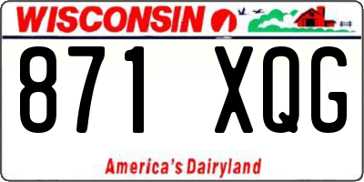 WI license plate 871XQG