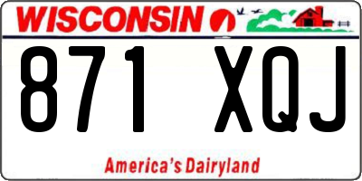WI license plate 871XQJ