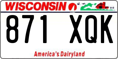 WI license plate 871XQK