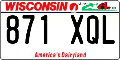 WI license plate 871XQL