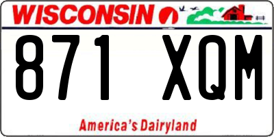 WI license plate 871XQM