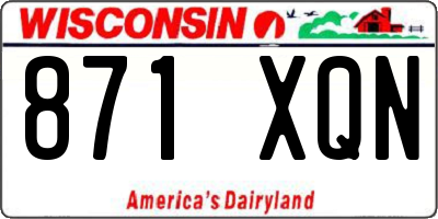 WI license plate 871XQN