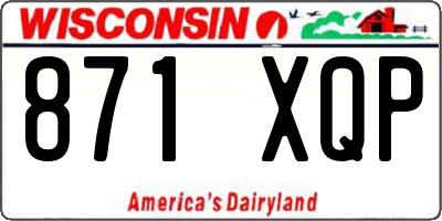 WI license plate 871XQP