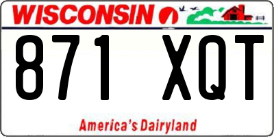 WI license plate 871XQT