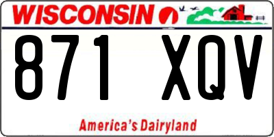 WI license plate 871XQV