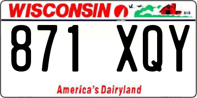 WI license plate 871XQY