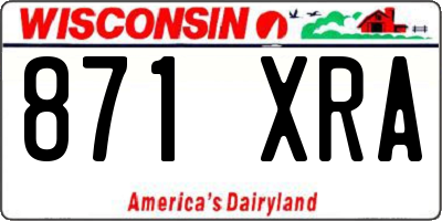WI license plate 871XRA