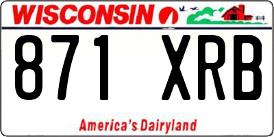 WI license plate 871XRB