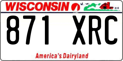 WI license plate 871XRC