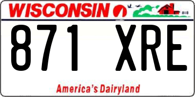 WI license plate 871XRE