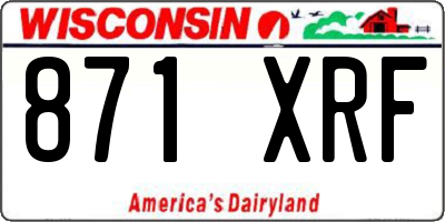WI license plate 871XRF
