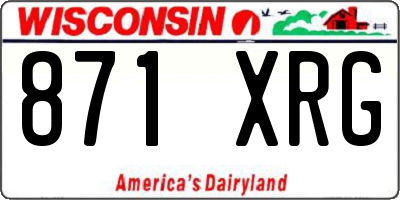 WI license plate 871XRG
