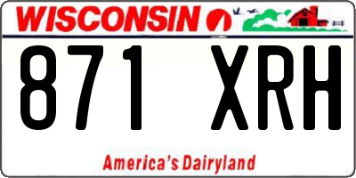 WI license plate 871XRH