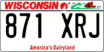 WI license plate 871XRJ