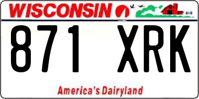WI license plate 871XRK