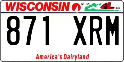 WI license plate 871XRM