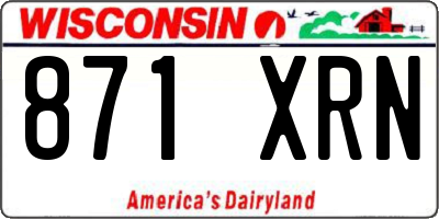 WI license plate 871XRN