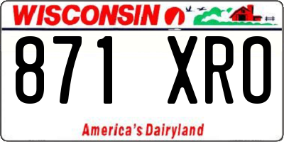 WI license plate 871XRO