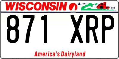 WI license plate 871XRP