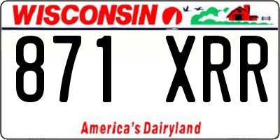 WI license plate 871XRR