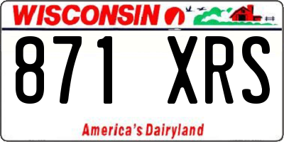 WI license plate 871XRS