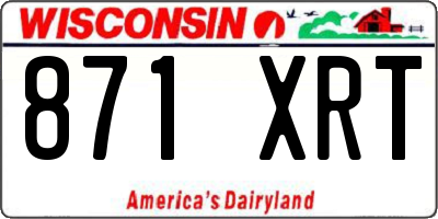 WI license plate 871XRT