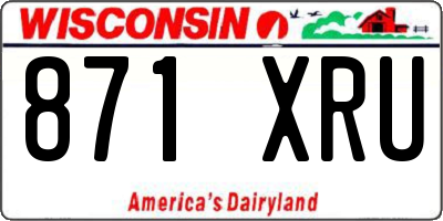 WI license plate 871XRU