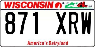 WI license plate 871XRW