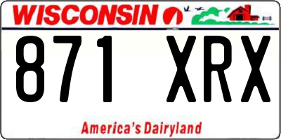 WI license plate 871XRX